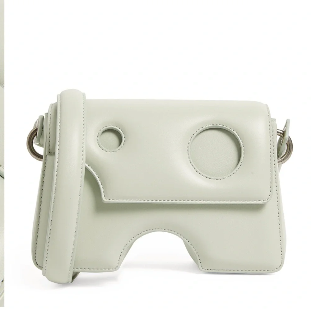OFF WHITE Leather Burrow 22 Shoulder Bag - Picture 1 of 13
